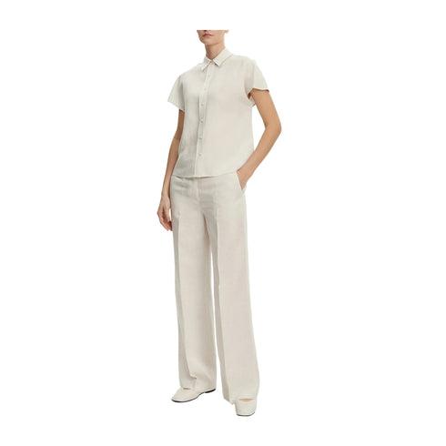 Calvin Klein Pantaloni Pantalone Donna in lino wide leg 34 - Francavilla Moda